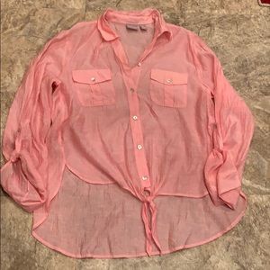 Chico's button up tie front blouse